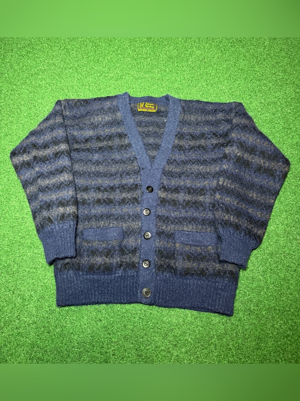 Alpaca Quitex Vintage Cardigan Baby Alpaca Wool 17.5x21 XS 50s 60s Sweater